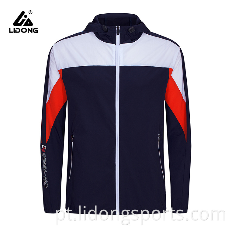 Fabricante de roupas Fin School Sports Jackets Track Jacket com traje de capuz de alta qualidade